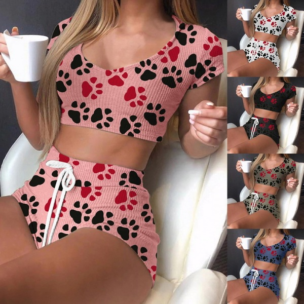 Pajamas Set Lace Cami Tops Shorts Women Nightwear Autumn Winter Home Suit Ladies Sleepwear