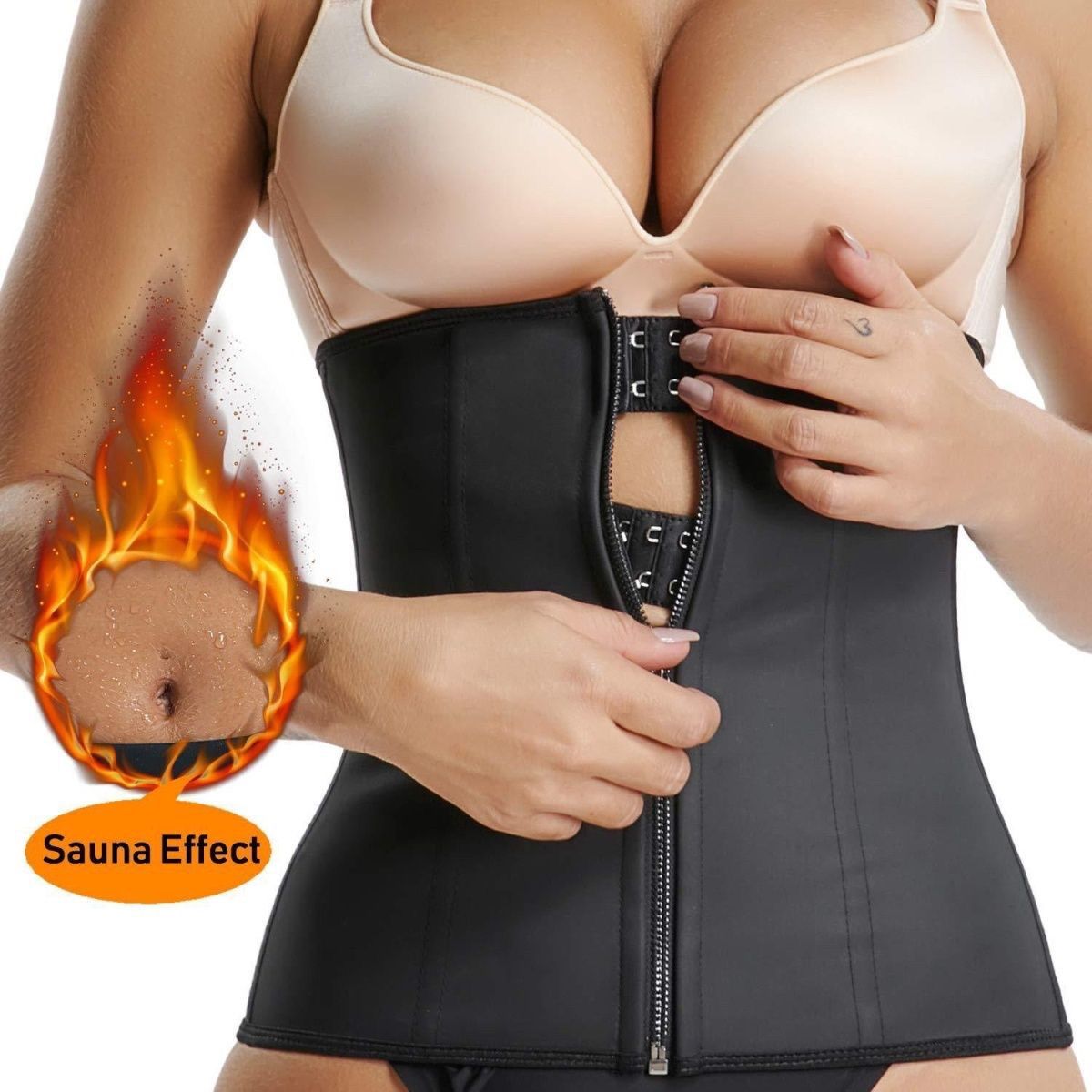 Women Waist Trainer Belt Shaper Waist Cinchers Zipper Body Shaper Zip Corset Girdle Slim Belt Slimming Waistband