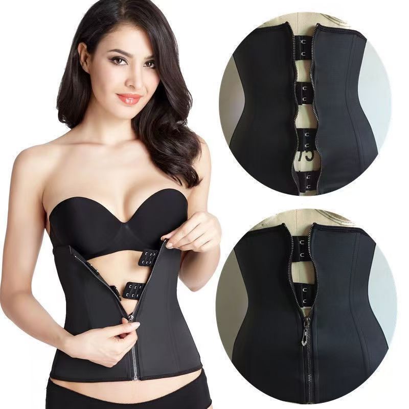 Women Waist Trainer Belt Shaper Waist Cinchers Zipper Body Shaper Zip Corset Girdle Slim Belt Slimming Waistband