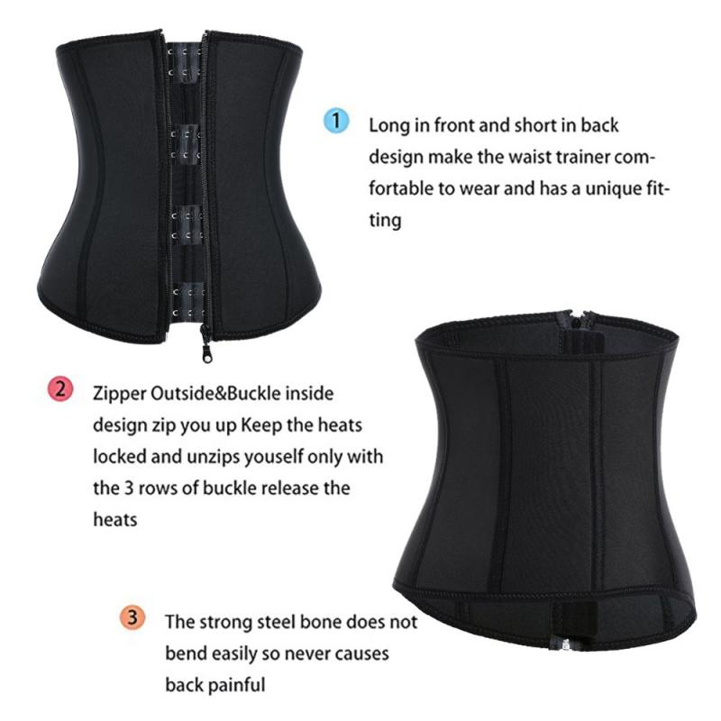 Women Waist Trainer Belt Shaper Waist Cinchers Zipper Body Shaper Zip Corset Girdle Slim Belt Slimming Waistband