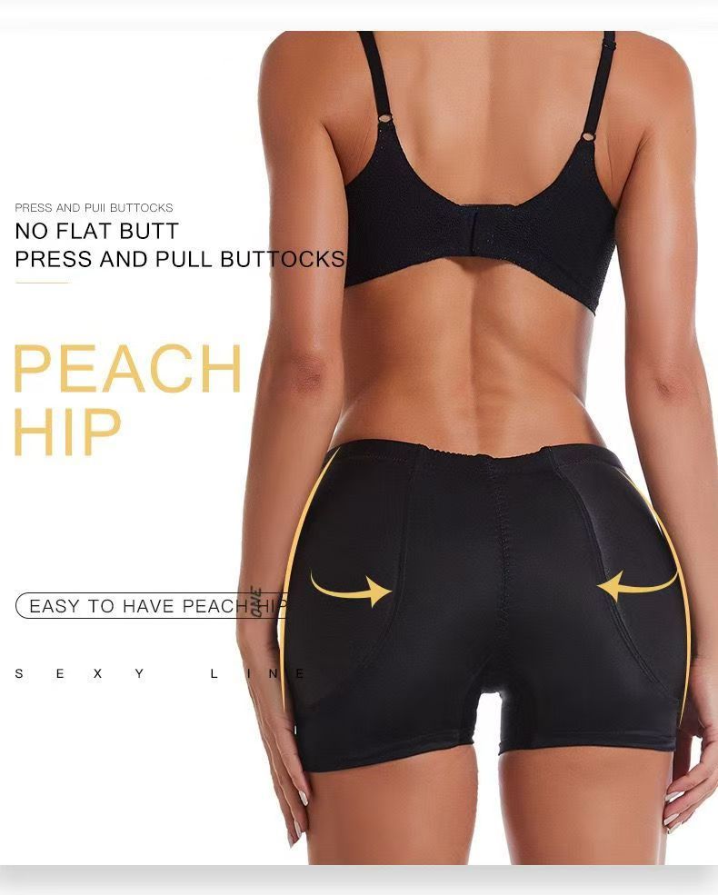 Women Low Waist Underwear Sponge Pads Body Shapers Hips Up Belly Slim Fake Ass Pants Padded Shapewear Panties Hip Pads Plus Size