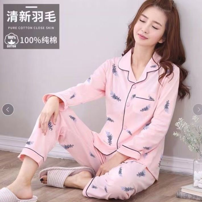 Pyjama Women Clothes Summer Womens Pajamas Sets Long-sleeved Sleepwear Suits Girl Fashion Casual Outerwear Sleepwear Night Suit