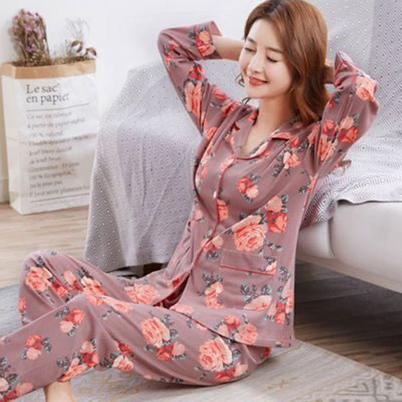 Pyjama Women Clothes Summer Womens Pajamas Sets Long-sleeved Sleepwear Suits Girl Fashion Casual Outerwear Sleepwear Night Suit