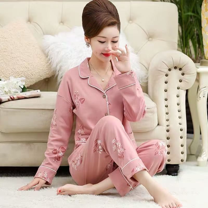 Pyjama Women Clothes Summer Womens Pajamas Sets Long-sleeved Sleepwear Suits Girl Fashion Casual Outerwear Sleepwear Night Suit