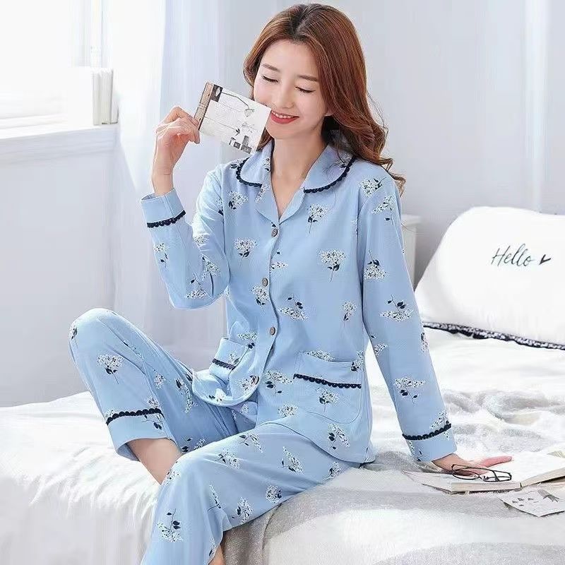 Pyjama Women Clothes Summer Womens Pajamas Sets Long-sleeved Sleepwear Suits Girl Fashion Casual Outerwear Sleepwear Night Suit