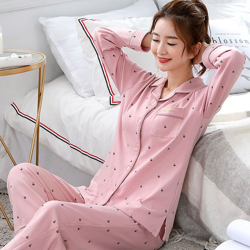 Pyjama Women Clothes Summer Womens Pajamas Sets Long-sleeved Sleepwear Suits Girl Fashion Casual Outerwear Sleepwear Night Suit