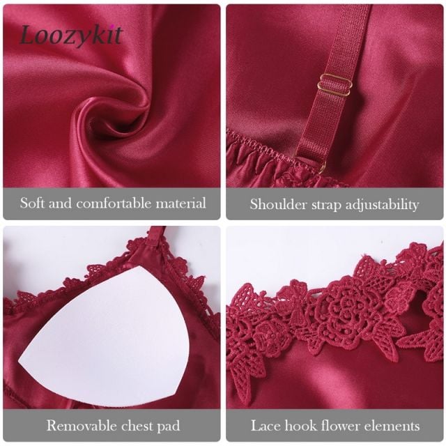 Fashion 5 Pieces Pajama Sets Night Dress Women Sleepwear Women Silk Pajamas Home Clothes Summer Sets Casual Lace Sexy Clothes