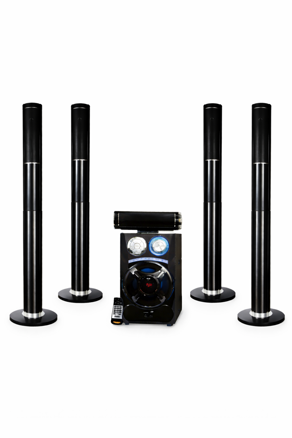 HiHi Seara Tiger 5.1 Channel Model 5505 Home Theater Speaker System – Powerful Surround Sound with Deep Bass Subwoofer, Bluetooth, USB, AUX & FM Support, Ideal for TV, Movies, Music & Parties
