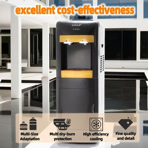 Sonar SR-B5C Hot & Cold Standing Water Dispenser - Black/Golden (1YR WRTY) 1Yr Warranty - BLACK/ORANGE + FREE DELIVERY TO YOUR DOORSTEP