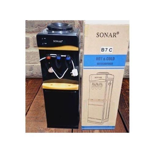 Sonar Hot Cold And Normal Standing Water Dispenser Black (1YR WRTY) 1Yr Warranty - BLACK/ORANGE + FREE DELIVERY TO YOUR DOORSTEP