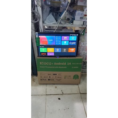 Ecco 26 Inches AC/DC Smart Android Digital Tv With Bluetooth TV-FREE TO AIR CHANNELS-USB/HDMI AND FREE WALL MOUNT AND EXTENSION + FREE 1 YEAR WARRANT AND A FREE DELIVERY TO YOUR DOOR STEP
