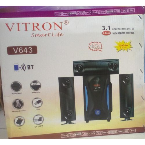 Vitron V-643 10000W 3.1CH AMAZING HOMETHEATRE SPEAKER SYSTEM + 1 YEAR FREE WARRANT AND DELIVERY TO YOUR DOORSTEP