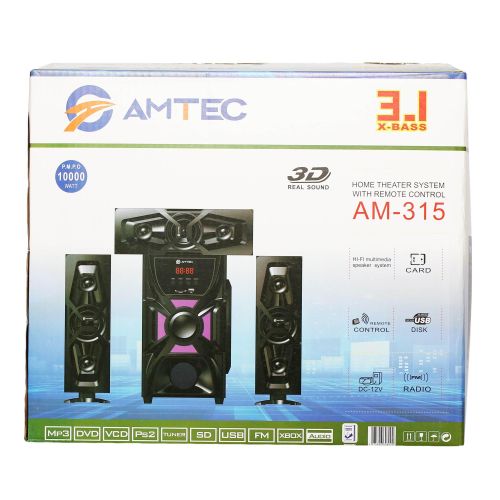 AMTEC AM315  10000W 3.1CH AMAZING HOMETHEATRE SPEAKER SYSTEM + 1 YEAR FREE WARRANT AND DELIVERY TO YOUR DOORSTEP