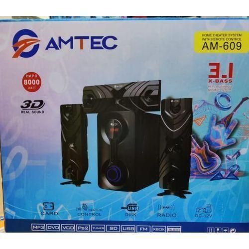 AMTEC AM-609  8000W 3.1CH AMAZING HOMETHEATRE SPEAKER SYSTEM + 1 YEAR FREE WARRANT AND DELIVERY TO YOUR DOORSTEP