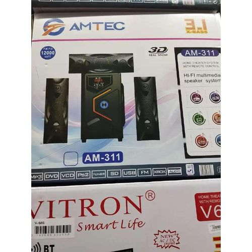 AMTEC AM-311  12000W 3.1CH AMAZING HOMETHEATRE SPEAKER SYSTEM + 1 YEAR FREE WARRANT AND DELIVERY TO YOUR DOORSTEP