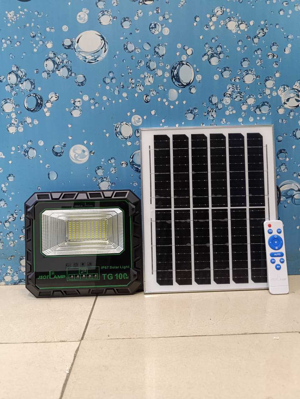 🎇JSOT 100W Bright Solar Floodlight with Panel IP67 Waterproof, Dusk to Dawn, Energy-Saving Outdoor Light🎇100W Ultra-Bright LED Light – Wide coverage, perfect for gardens, driveways, gates & compound