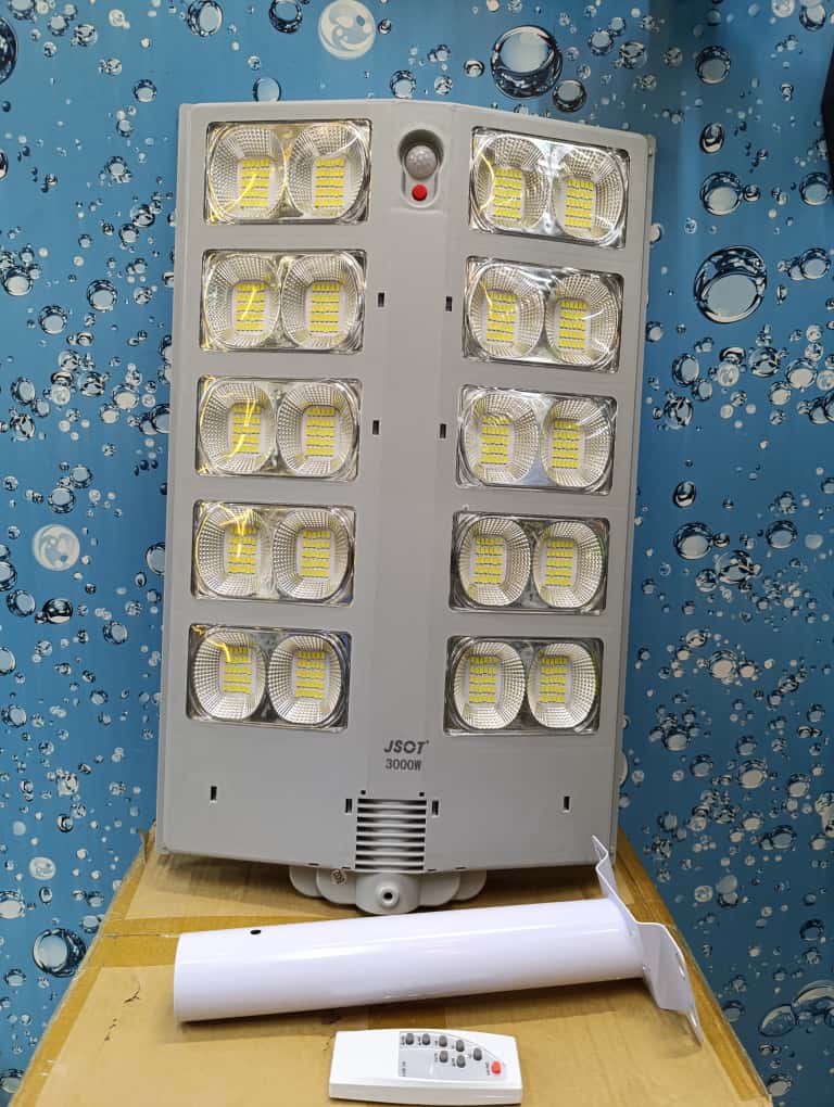 🎇JSOT Outdoor 3000W Solar Street Light Remote Controlled, Weatherproof, Long Life Battery🎇super bright illumination, long-lasting battery life, and all-weather durability.
Perfect for compounds, str