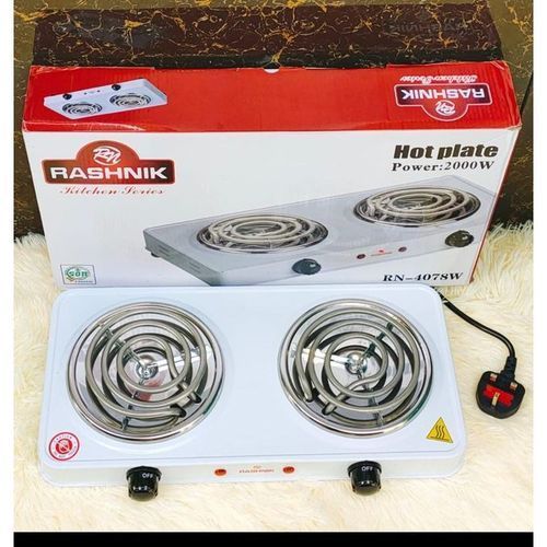 🎇Rashnik Electric Table Top Burner Double Hotplate Coil Cooker🧶quality and durable home appliances. Our products are made from high quality materials that guarantee durability of our products.
This