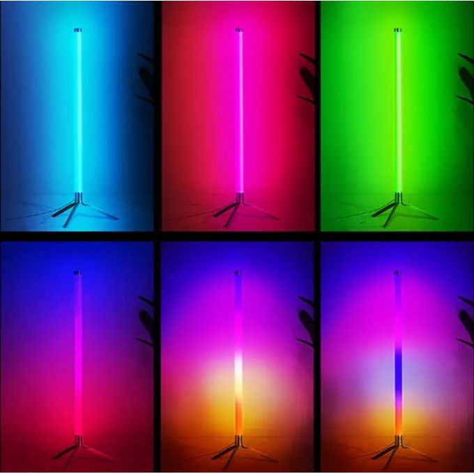 LED RGB 110CM Lighting Corner Lamp with App Bluetooth and Remote Control, Modern Standing Lamp with Music Sync