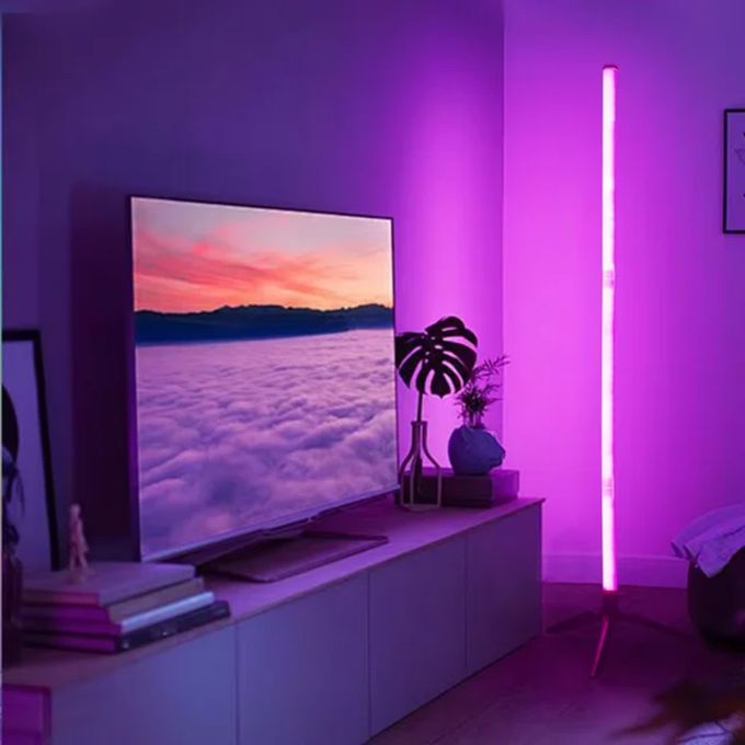 LED RGB 110CM Lighting Corner Lamp with App Bluetooth and Remote Control, Modern Standing Lamp with Music Sync