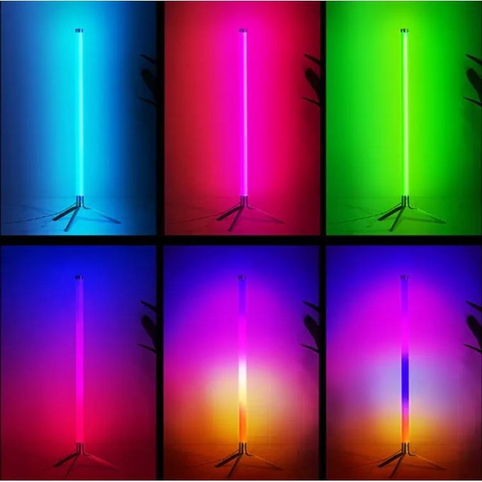 LED RGB 110CM Lighting Corner Lamp with App Bluetooth and Remote Control, Modern Standing Lamp with Music Sync