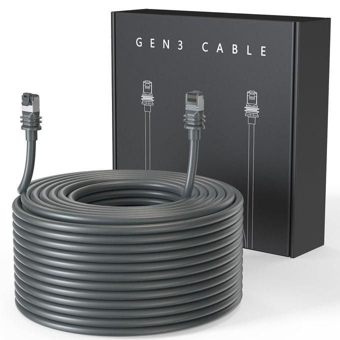 Starlink 150FT/46M Standard Actuated Cable Cat 6 for V3/ GEN 3 Connection, IP68 Waterproof Supports 1200M Protocol Network Extension Replacement Cable Cord for Router (150FT/46M) Line