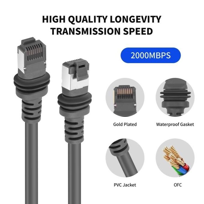 Starlink 150FT/46M Standard Actuated Cable Cat 6 for V3/ GEN 3 Connection, IP68 Waterproof Supports 1200M Protocol Network Extension Replacement Cable Cord for Router (150FT/46M) Line