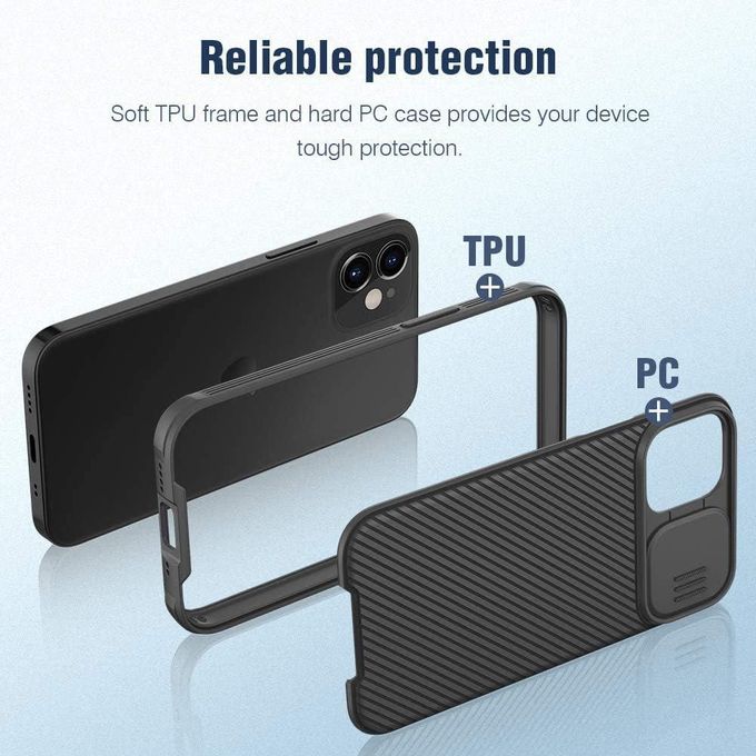 Nillkin For iPhone 12 Phone Case , CamShield / Camera Shield Case with Sliding Camera Back Cover & Supports Wireless Charging Cover Shockproof Heavy Duty Anti Scratch Slim Protective Nilkin Phone Case