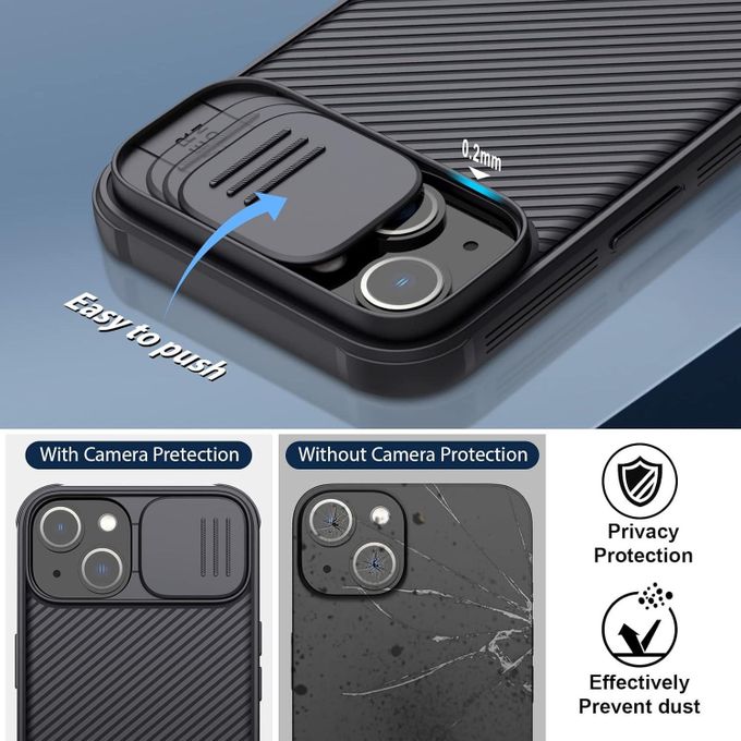 Nillkin For iPhone 14 Phone Case , CamShield / Camera Shield Case with Sliding Camera Back Cover & Supports Wireless Charging Cover Shockproof  Slim Protective Nilkin Phone Case