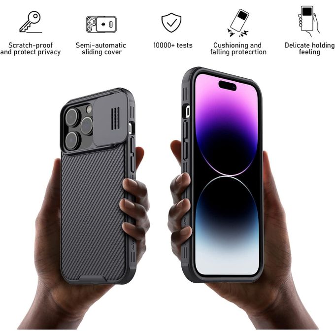 Nillkin For iPhone 14 Pro Max Phone Case , CamShield / Camera Shield Case with Sliding Camera Back Cover & Supports Wireless Charging Cover Shockproof  Slim Protective Nilkin Phone Case
