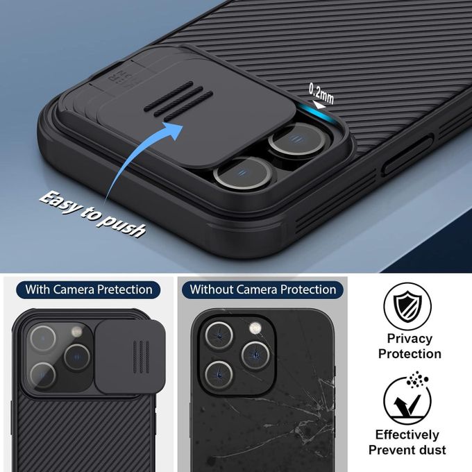 Nillkin For iPhone 14 Pro Max Phone Case , CamShield / Camera Shield Case with Sliding Camera Back Cover & Supports Wireless Charging Cover Shockproof  Slim Protective Nilkin Phone Case