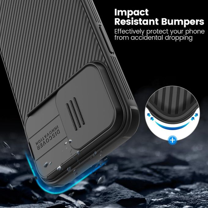 Nillkin For iPhone 15 Pro Phone Case , CamShield / Camera Shield Case with Sliding Camera Back Cover & Supports Wireless Charging Cover Shockproof  Slim Protective Nilkin Phone Case