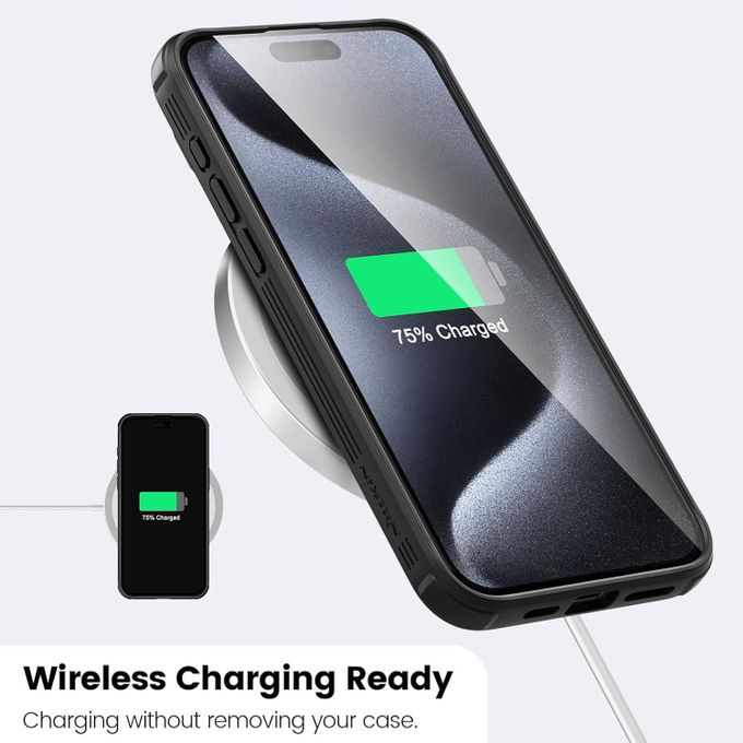 Nillkin For iPhone 15 Pro Phone Case , CamShield / Camera Shield Case with Sliding Camera Back Cover & Supports Wireless Charging Cover Shockproof  Slim Protective Nilkin Phone Case