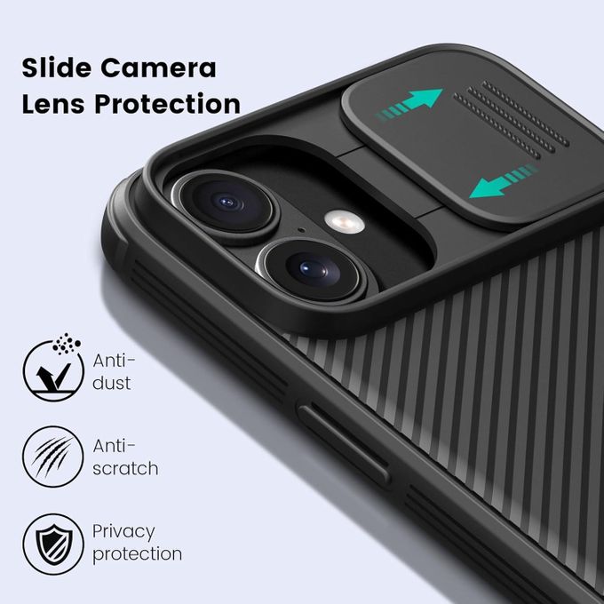 Nillkin For iPhone 16 Plus Phone Case , CamShield / Camera Shield Case with Sliding Camera Back Cover & Supports Wireless Charging Cover Shockproof  Slim Protective Nilkin Phone Case