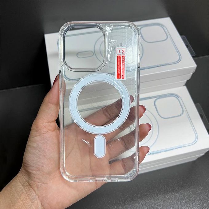 iPhone 16 Clear Magnetic Wireless Magsafe Charging Clear Shockproof Transparent Colorless iPhone Back Phone Cases / Cover For iPhone 16 Clear Wireless Magsafe Clear Transparent iPhone Phone Case Cover