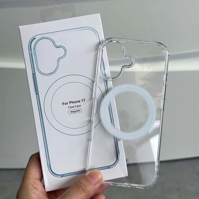 iPhone 17 Clear Magnetic Wireless Magsafe Charging Clear Shockproof Transparent Colorless iPhone Back Phone Cases / Cover For iPhone 17 Clear Wireless Magsafe Clear Transparent iPhone Phone Case Cover