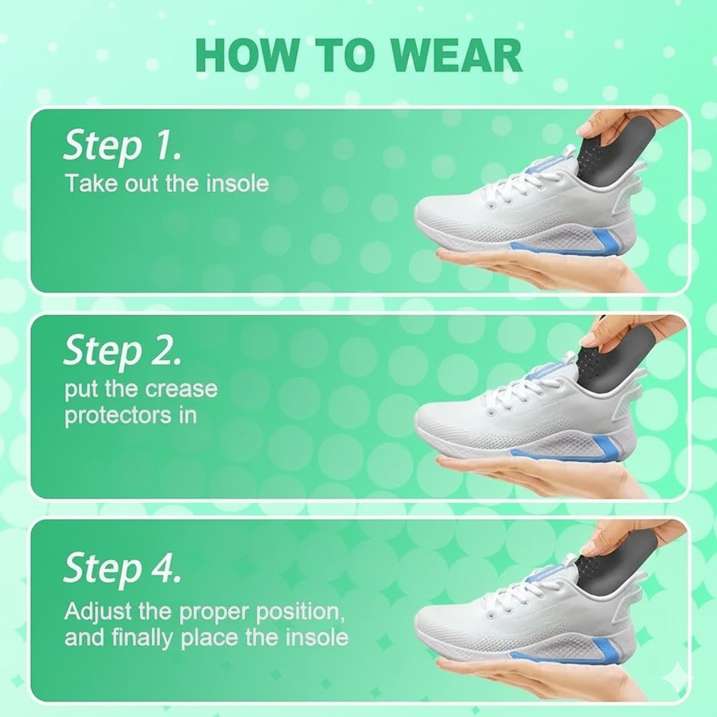 2 Pieces Anti-Crease Shoe Protector Guard Anti-Wrinkle Anticrease Guard 2 Pairs Crease Protectors for Sneakers Shoe - Anti Wrinkle Crease Protectors for Jordan 1, AF1s and Dunks, Shoe Guards