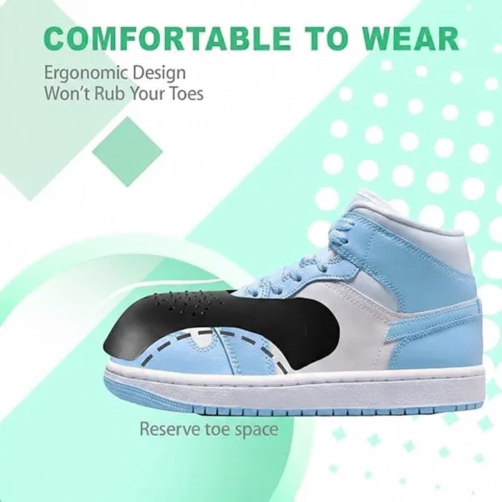 2 Pieces Anti-Crease Shoe Protector Guard Anti-Wrinkle Anticrease Guard 2 Pairs Crease Protectors for Sneakers Shoe - Anti Wrinkle Crease Protectors for Jordan 1, AF1s and Dunks, Shoe Guards