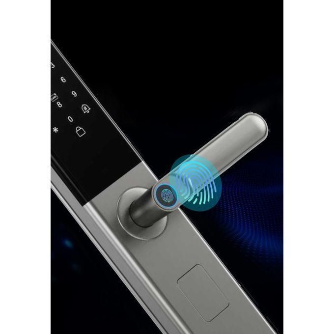 Tuya Wifi Electronic Smart lock With Doorbell Fingerprint Card Keys Password Remote Control Passcode Biometrics Recognition Smartphone app Safety Security locks Airbnb Hotel Home Apartment Door Lock