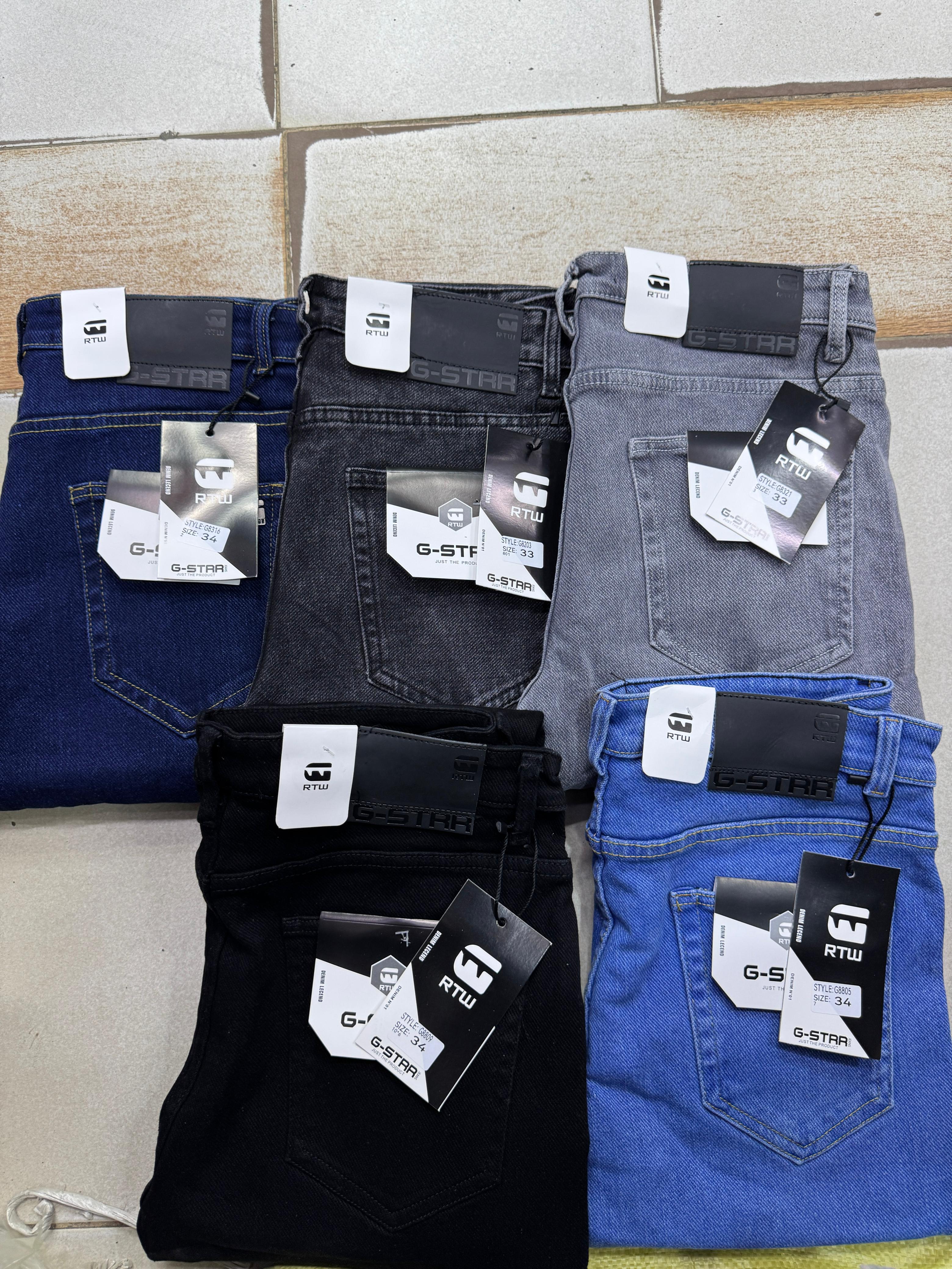 G-STAR Men Denim Jeans Hard Jeans Premium Quality Durable Stylish Straight Fit Casual Wear Heavy Duty Denim Fashion Trousers Comfortable Fit Sizes 30 to 38