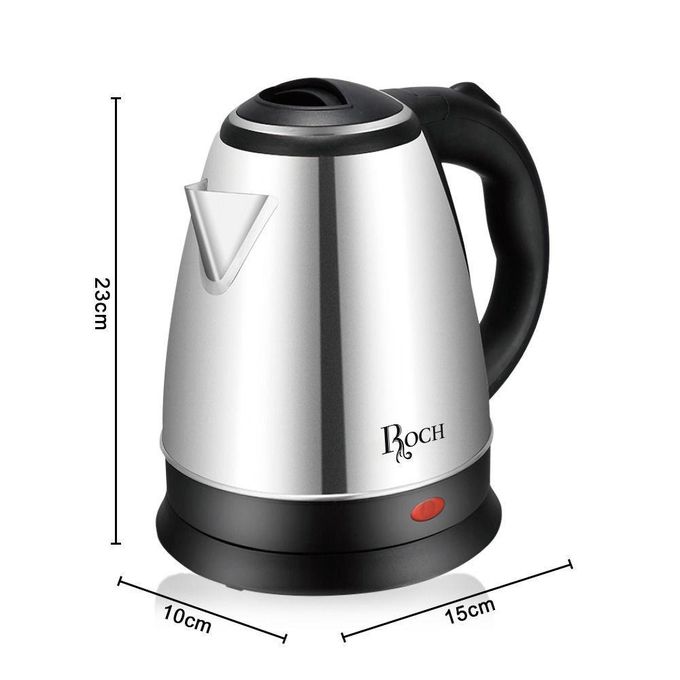 Roch 2L Silver Kettle – Stylish & Efficient ☕ Brew your favorite hot drinks with ease using the Roch 2-Litre Silver Kettle — designed for durability, fast boiling, and a sleek modern look.