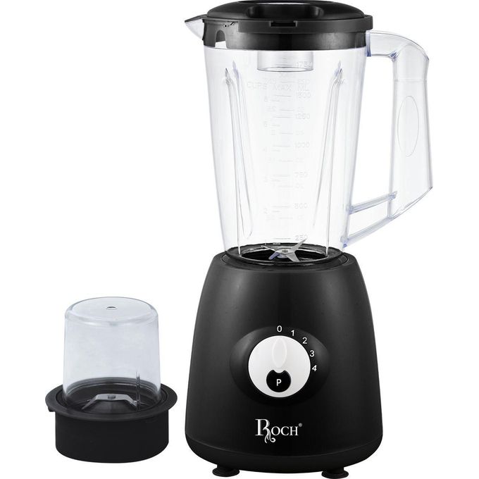 Roch 2 in 1 Blender Grinder – Powerful Electric Blender with Dry Grinder Jar for Smoothies, Spices, Nuts & Everyday Kitchen Food Preparation