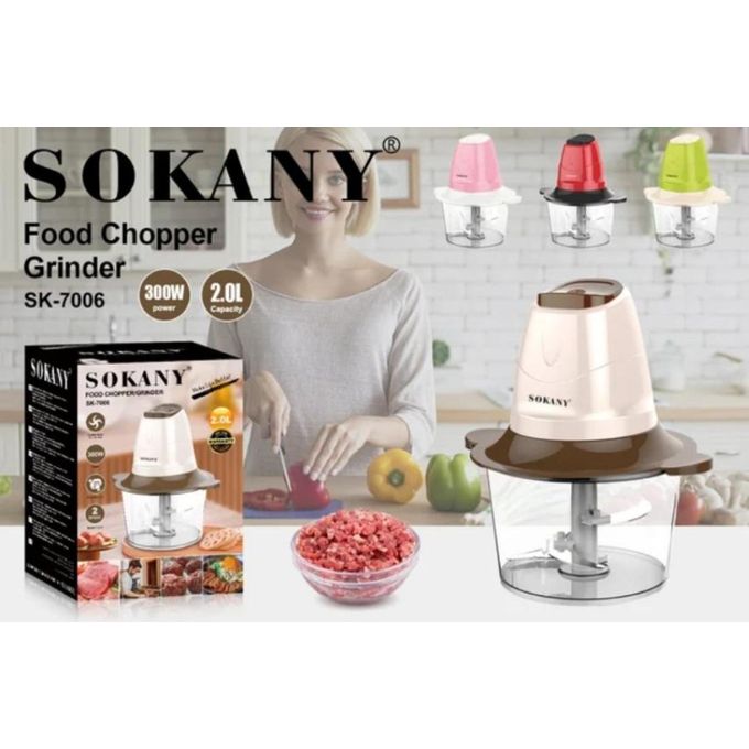Sokany Electric 2L Food Chopper for Meat, Vegetables, Fruits and Nuts