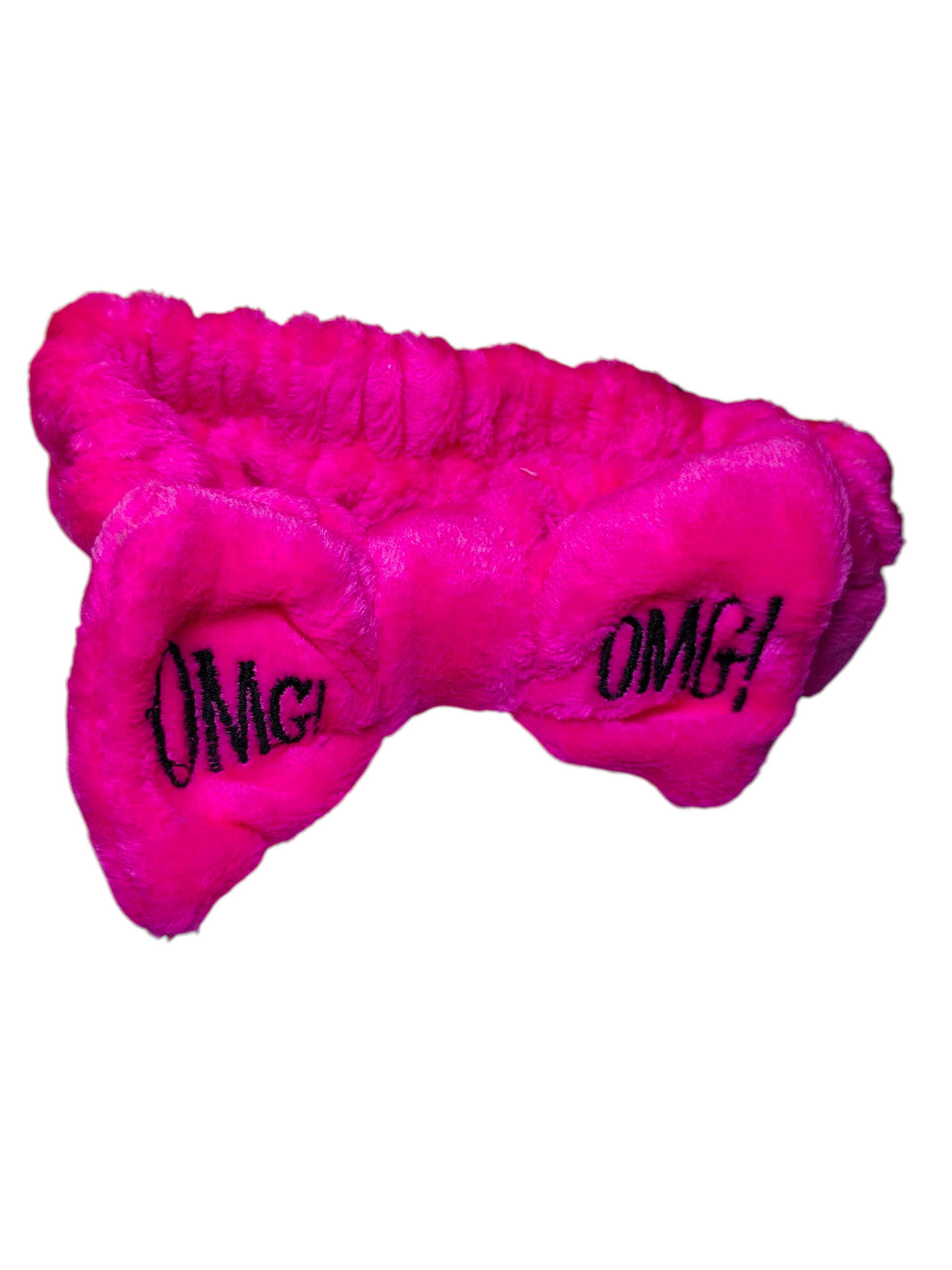 OMG Stretchy Velvet Bow Makeup Headband – Soft Spa Facial Hairband for Skincare, Cleansing, Face Wash & Beauty Prep