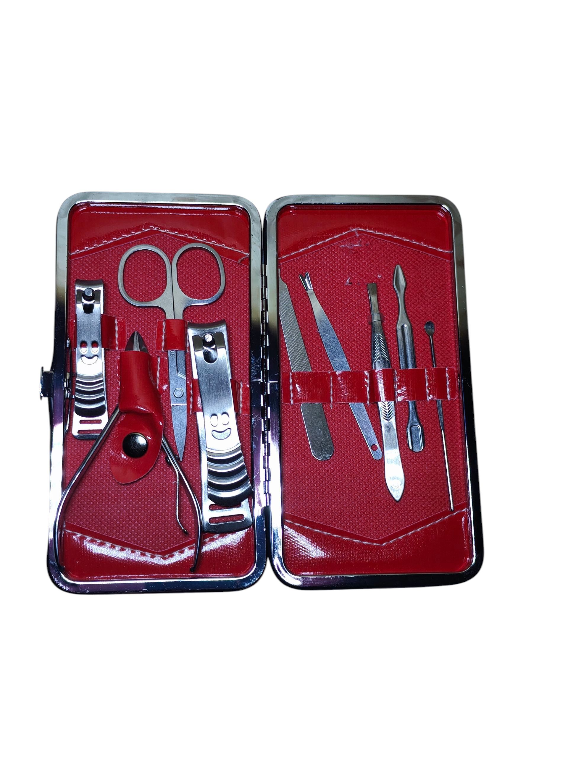 9-in-1 Professional Manicure Pedicure Grooming Set/Kit – Surgical Scissors, Nail Clippers, Cuticle cutter, Nipper, File, Pusher, Ear cleaner– Stainless Steel Nail Care Tools for Men & Women