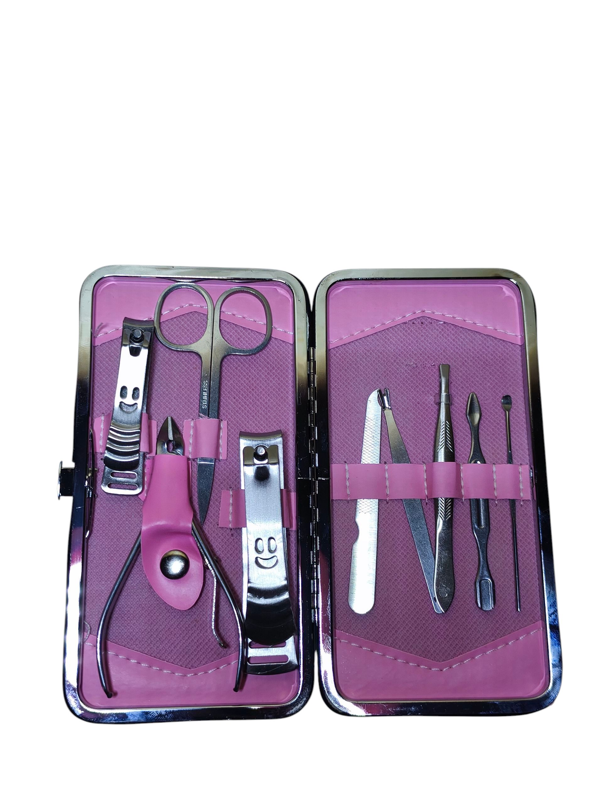 9-in-1 Professional Manicure Pedicure Grooming Set/Kit – Surgical Scissors, Nail Clippers, Cuticle cutter, Nipper, File, Pusher, Ear cleaner– Stainless Steel Nail Care Tools for Men & Women