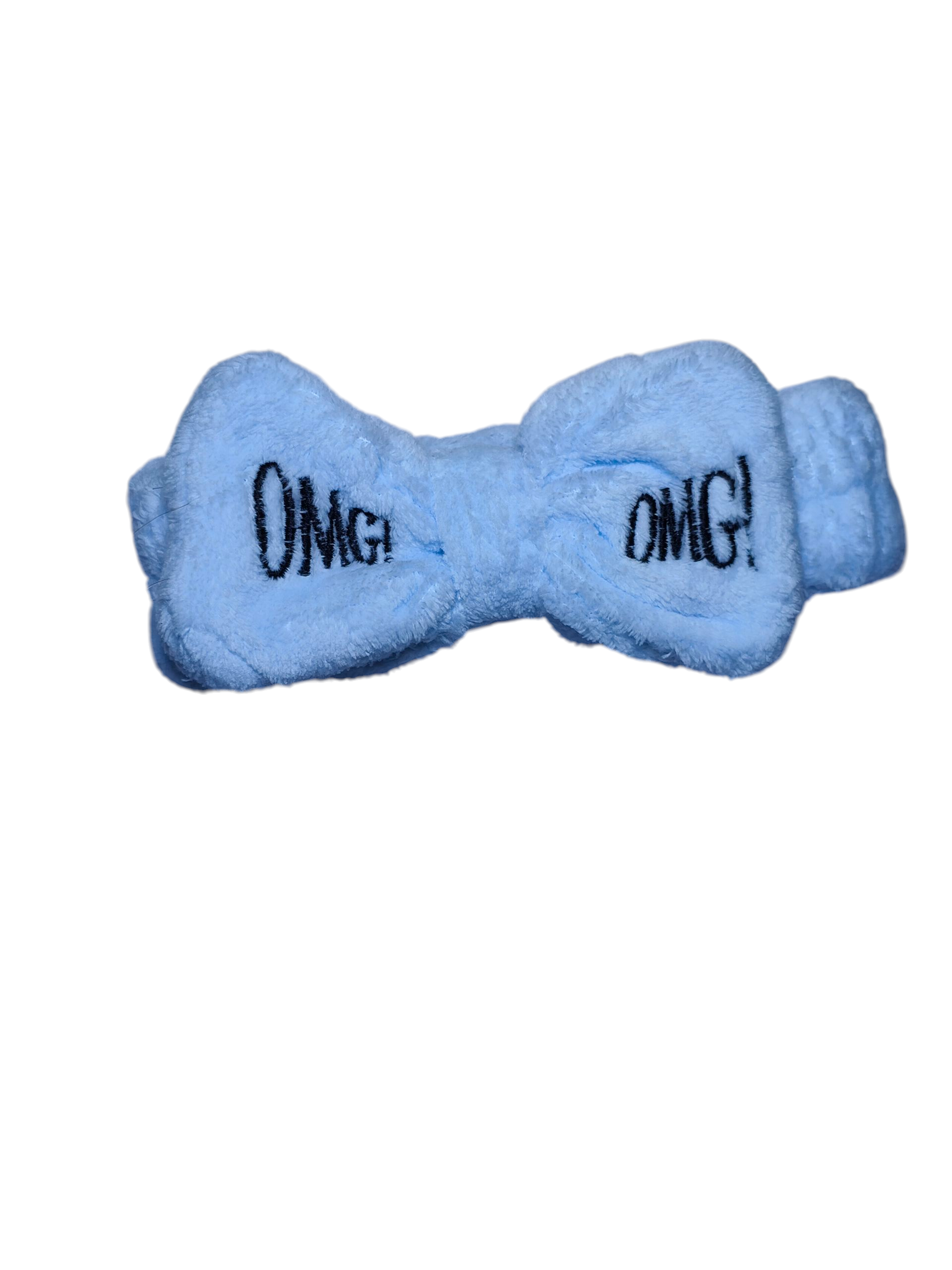 OMG Stretchy Velvet Bow Makeup Headband – Soft Spa Facial Hairband for Skincare, Cleansing, Face Wash & Beauty Prep