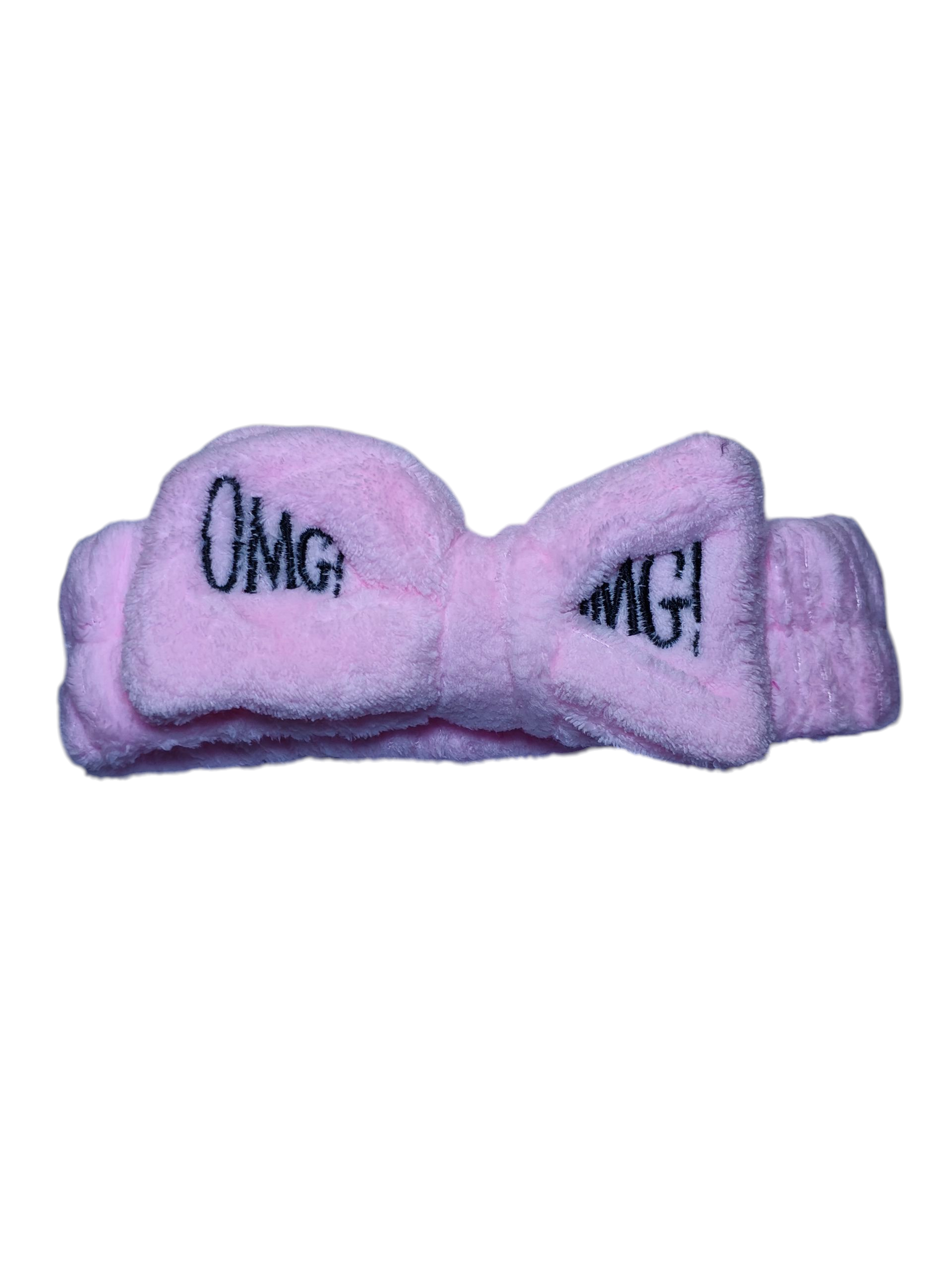 OMG Stretchy Velvet Bow Makeup Headband – Soft Spa Facial Hairband for Skincare, Cleansing, Face Wash & Beauty Prep