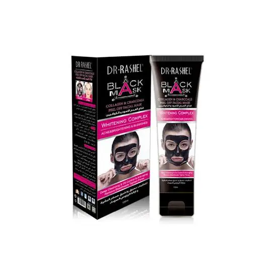 Dr Rashel Charcoal Black Mask Peel Off for Deep Cleansing, Blackhead Removal, Acne Treatment, Pore Minimizer, Face Mask for Men & Women, Purifying Detox Facial Care with Activated Charcoal Formula