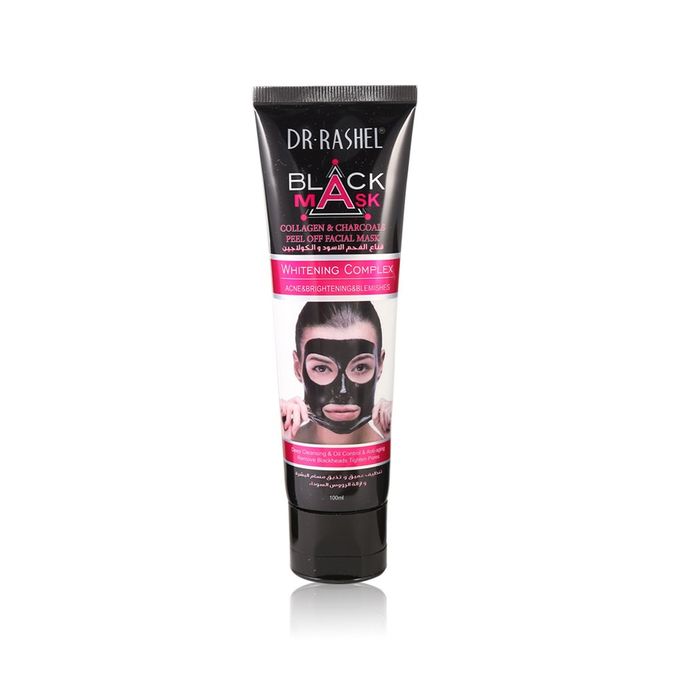 Dr Rashel Charcoal Black Mask Peel Off for Deep Cleansing, Blackhead Removal, Acne Treatment, Pore Minimizer, Face Mask for Men & Women, Purifying Detox Facial Care with Activated Charcoal Formula